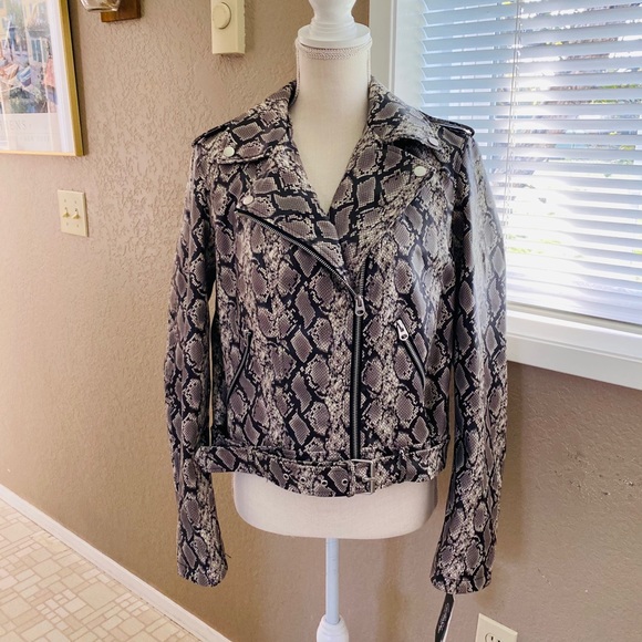 CoffeeShop Jackets & Blazers - Coffee Shop NY python moto jacket, Sz. XL